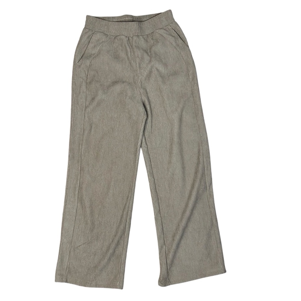 Halara High Waisted Straight Leg Pants M Mop Corduroy Stretch Comfy Relaxed - Picture 2 of 9